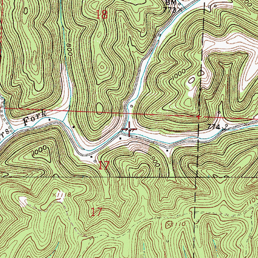 Topographic Map of Irish Run, OH