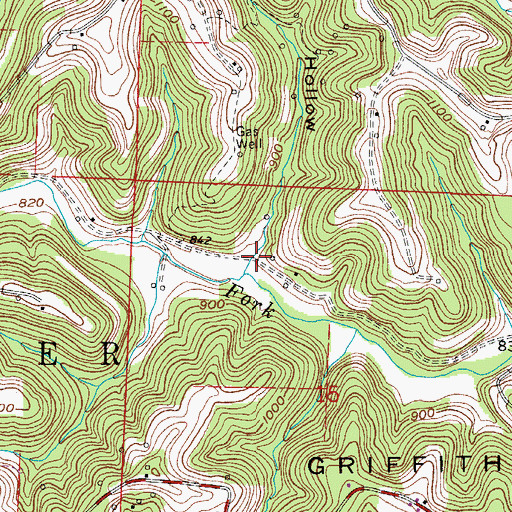 Topographic Map of Jackson Hollow, OH