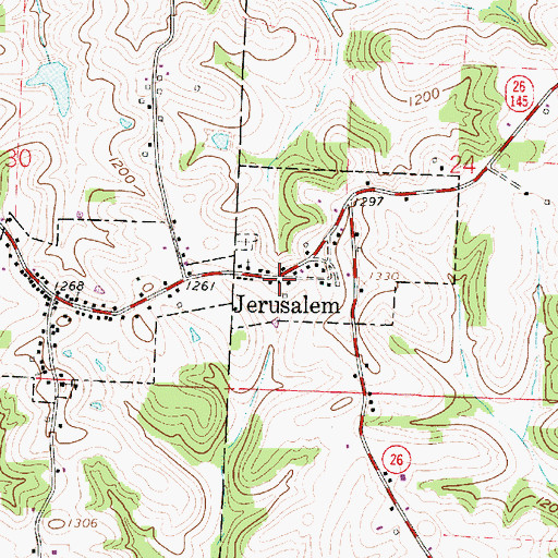 Topographic Map of Jerusalem, OH