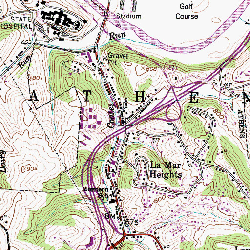 Topographic Map of La Mar Heights, OH