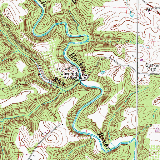 Topographic Map of Laurel Run, OH