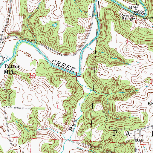 Topographic Map of Laurel Run, OH
