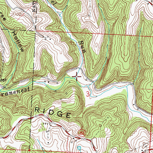 Topographic Map of Laurel Run, OH