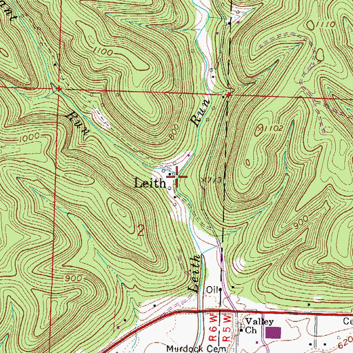 Topographic Map of Leith, OH