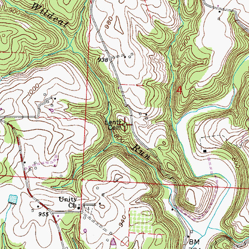 Topographic Map of Lentz Cemetery, OH