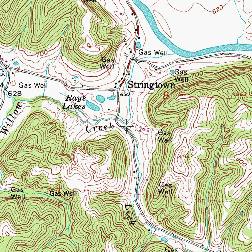 Topographic Map of Lick Run, OH