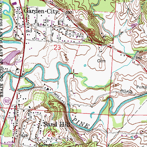 Topographic Map of Lick Run Lick Run, OH