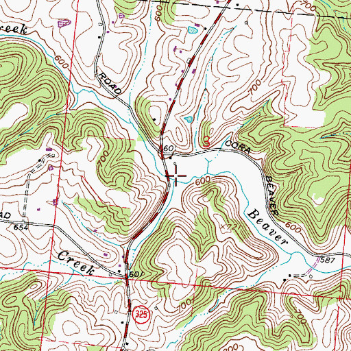 Topographic Map of Little Beaver Creek, OH
