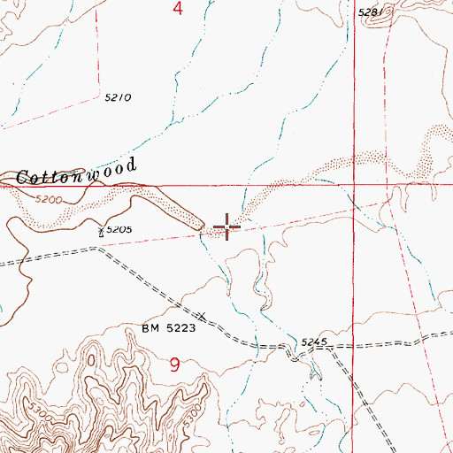 Topographic Map of Salt Seeps Wash, AZ