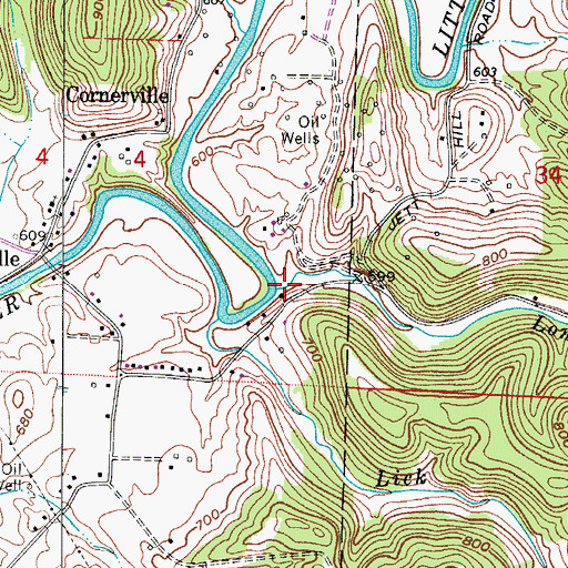 Topographic Map of Long Run, OH