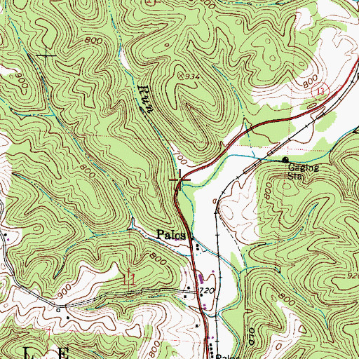 Topographic Map of Long Run, OH