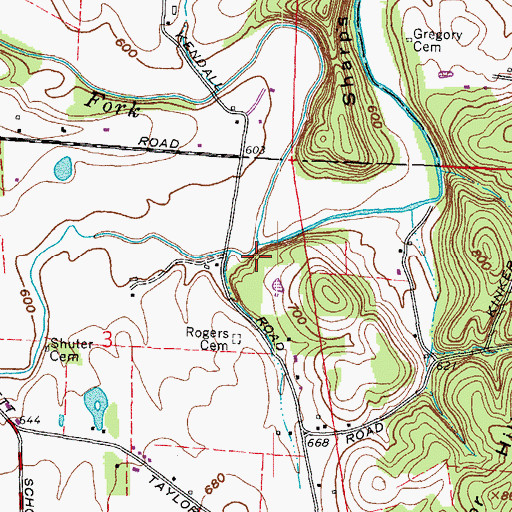 Topographic Map of Long Run, OH