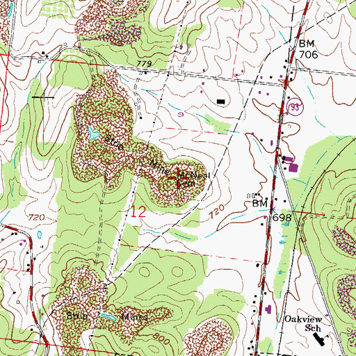 Topographic Map of McNeal Cemetery, OH