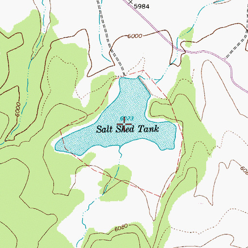 Topographic Map of Salt Shed Tank, AZ