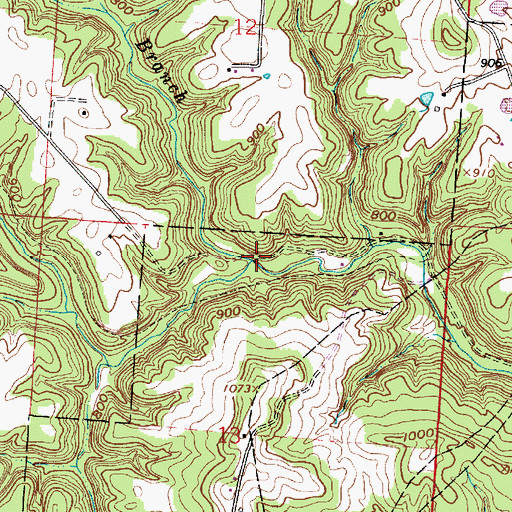 Topographic Map of North Branch Oilspring Run, OH