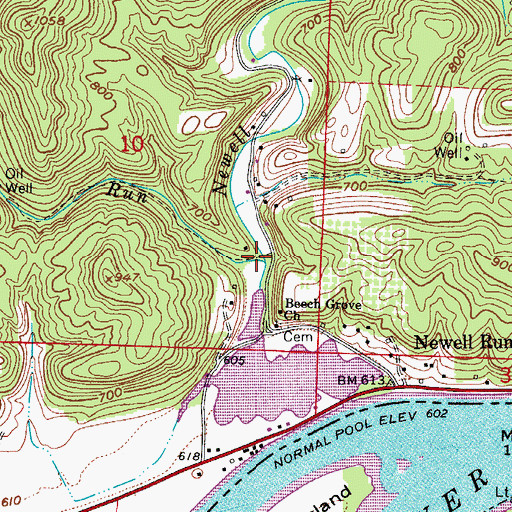 Topographic Map of Northup Run, OH