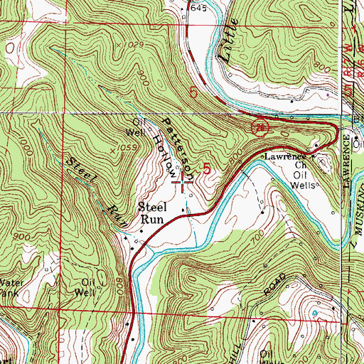 Topographic Map of Patterson Hollow, OH