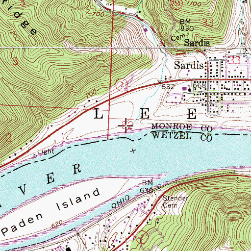 Topographic Map of Patton Run, OH