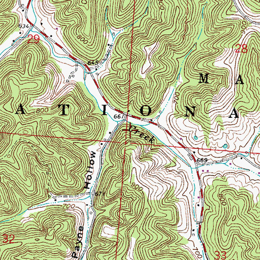 Topographic Map of Payne Hollow, OH