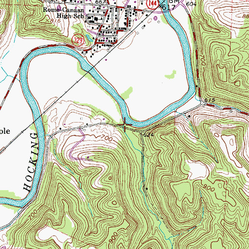 Topographic Map of Piper Run, OH