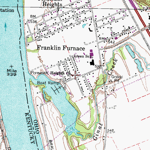 Topographic Map of Plymouth Heights Church, OH