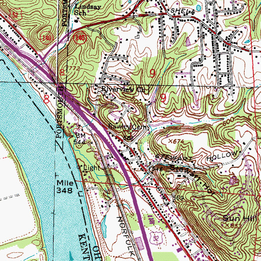 Topographic Map of Rawley Cemetery, OH