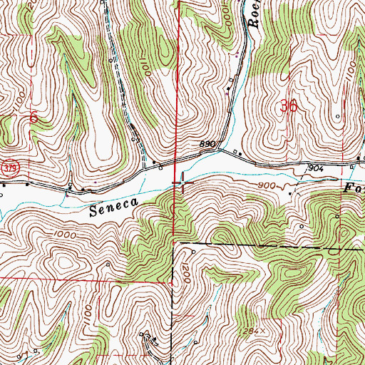 Topographic Map of Rock Creek, OH