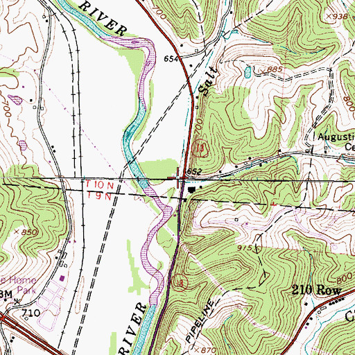 Topographic Map of Salt Creek, OH