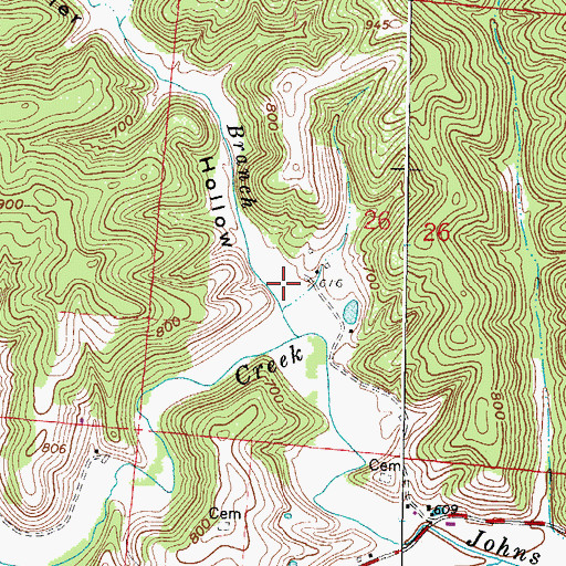 Topographic Map of Sam Miller Hollow, OH