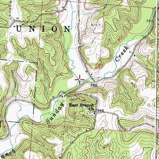 Topographic Map of San Toy Creek, OH