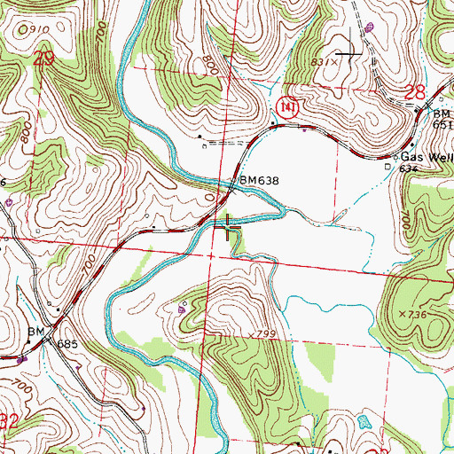 Topographic Map of Sand Fork, OH