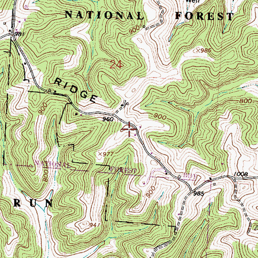 Topographic Map of Scatter Ridge, OH