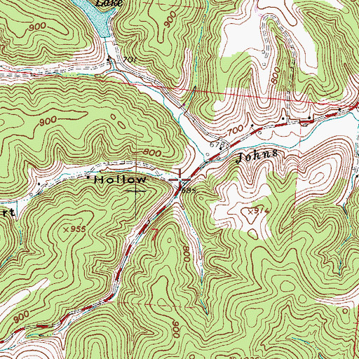 Topographic Map of Schweickart Hollow, OH