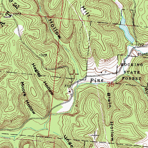 Topographic Map of Sheick Hollow, OH
