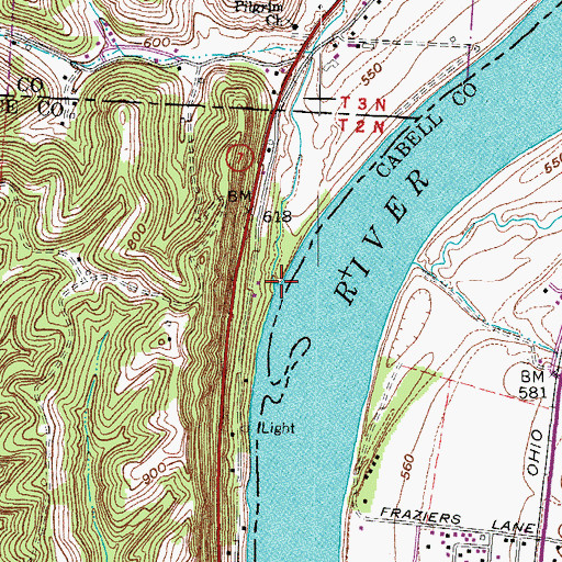 Topographic Map of Shoal Creek, OH