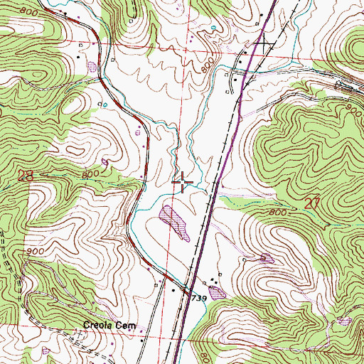 Topographic Map of Siverly Creek, OH