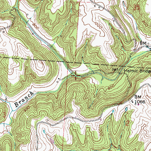 Topographic Map of South Branch Island Run, OH