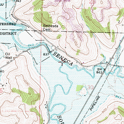 Topographic Map of South Fork, OH