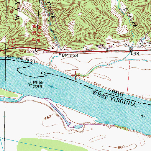 Topographic Map of Stillhouse Branch, OH