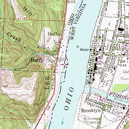 Topographic Map of Texas Creek, OH