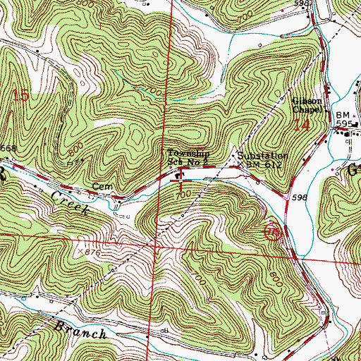Topographic Map of Symmes Valley Number 2 Elementary School, OH