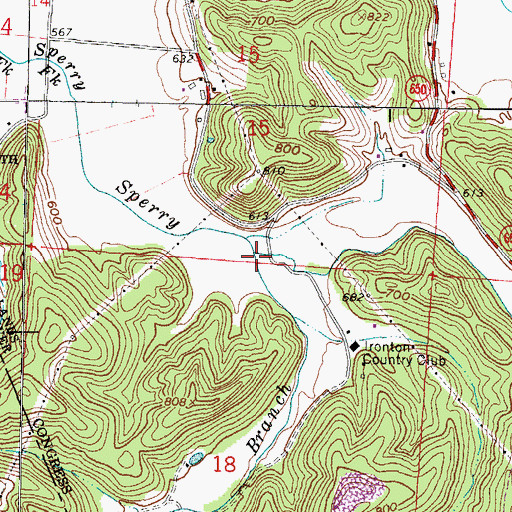 Topographic Map of Union Branch, OH