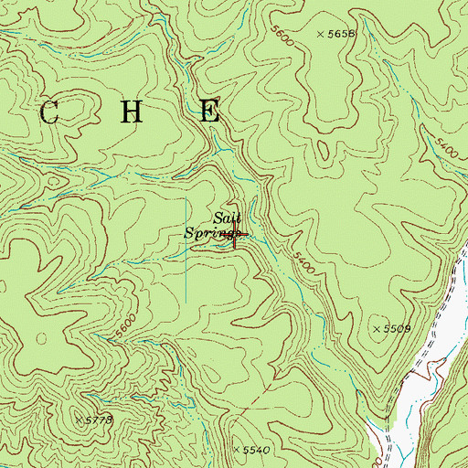 Topographic Map of Salt Springs, AZ