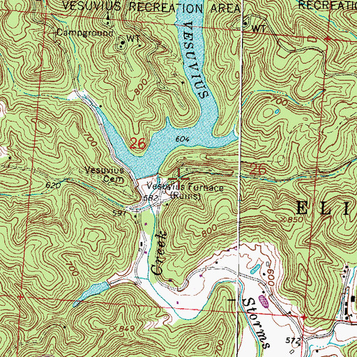 Topographic Map of Vesuvius Furnace, OH
