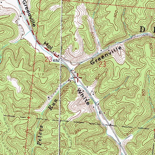 Topographic Map of White Hollow, OH