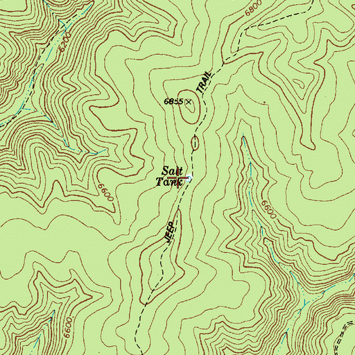 Topographic Map of Salt Tank, AZ