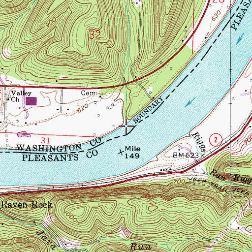Topographic Map of Sheets Ripple, OH