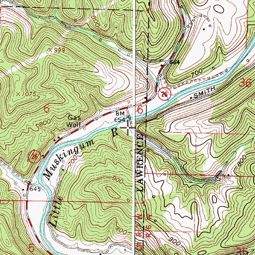 Topographic Map of Hune Bridge Canoe Access Area, OH