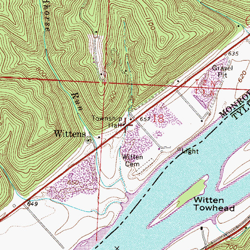 Topographic Map of Jackson Township Hall, OH