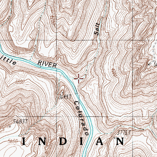 Topographic Map of Salt Trail Canyon, AZ